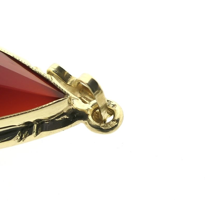 Image 4 of Gold pendant with carnelian