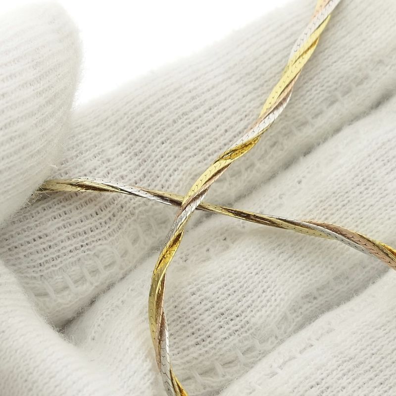 Image 6 of Tricolor gold link bracelet | 19 cm