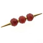 Image 6 of Vintage gold brooch with carnelian