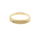 Image 3 of Golden men's pinky ring set with diamond; 0.02 ct.