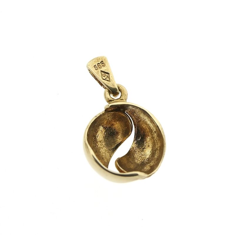 Image 5 of Gold yin yang pendant