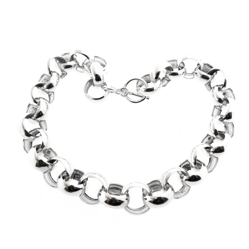 Image 4 of Silver robust jasseron necklace | 47 cm