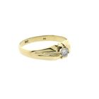Image 9 of Gold solitaire ring with zirconia