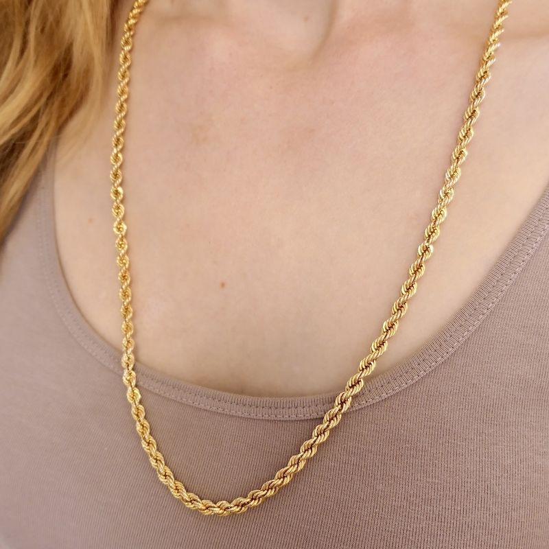 Image 5 of Gold twisted link chain