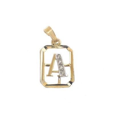 Image 1 of Gold pendant of the letter A