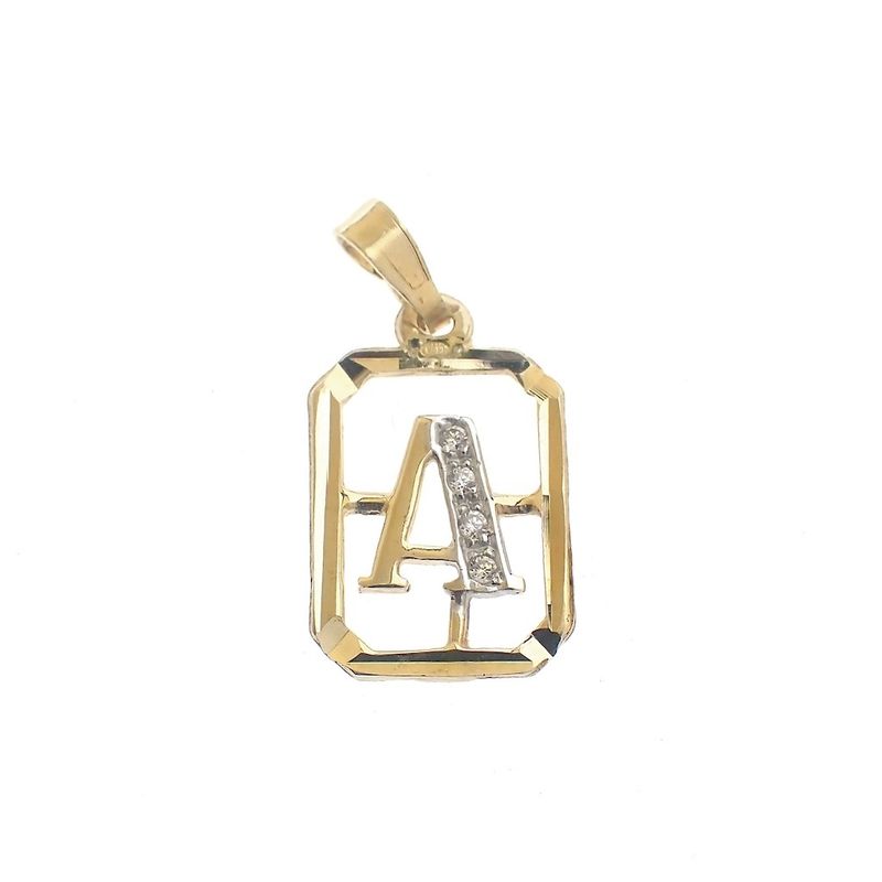 Image 1 of Gold pendant of the letter A