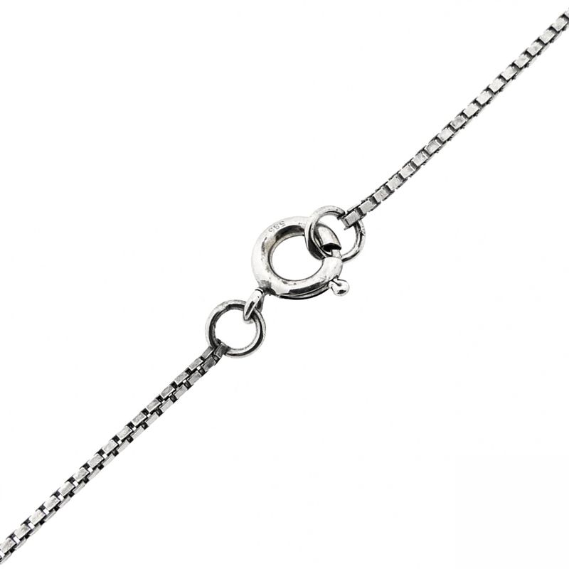 Image 5 of White gold Venetian link chain | 39.5 cm