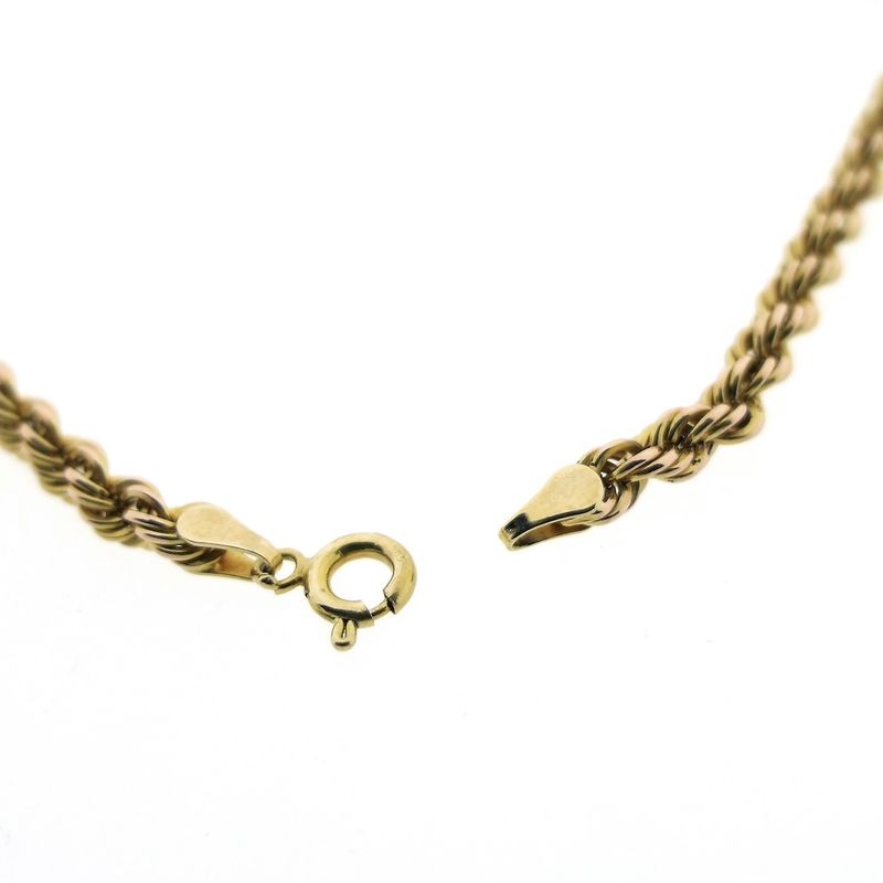 Image 7 of Two-tone gold twisted link necklace | 45 cm