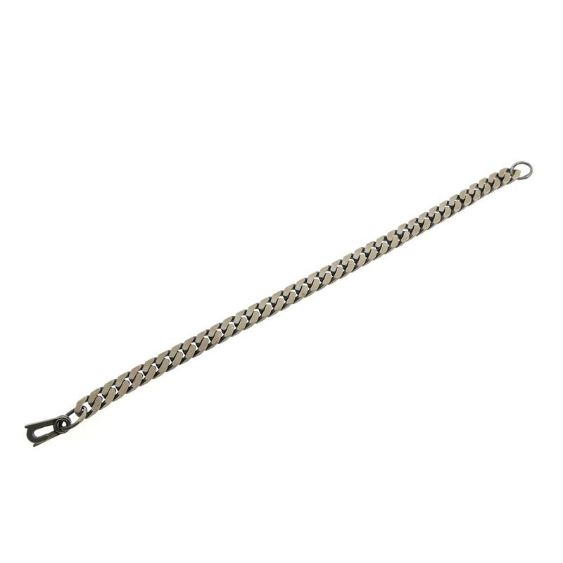 Image 5 of Silver gourmet link bracelet; Men