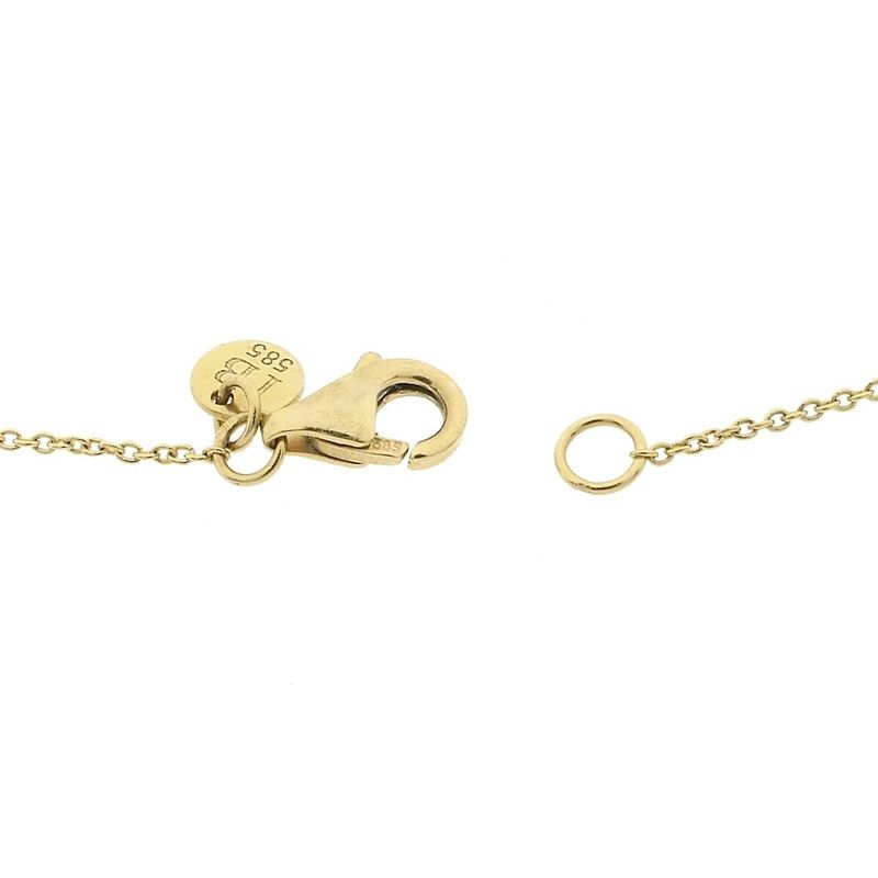 Image 7 of Gold thin anchor link bracelet with heart | 16.5 cm - 18.5 cm