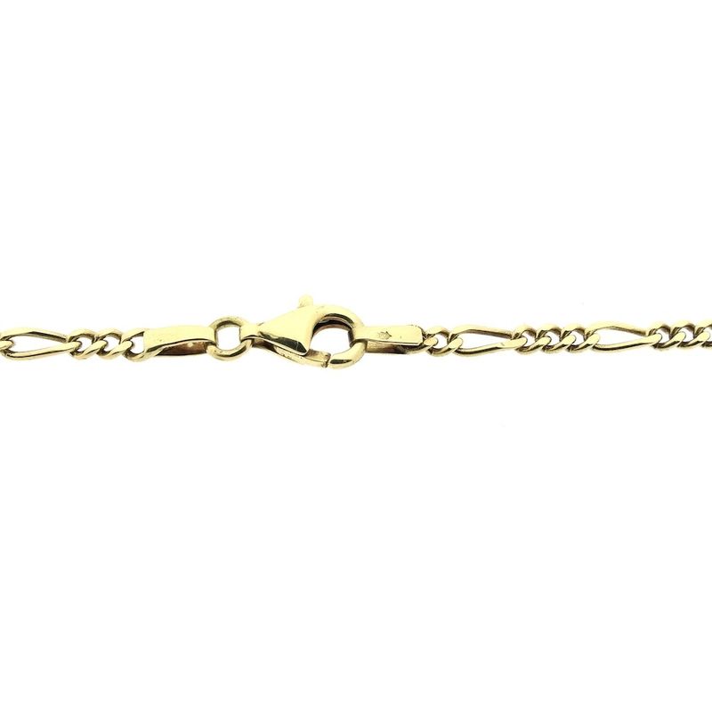 Image 5 of Gold Figaro link chain | 45 cm