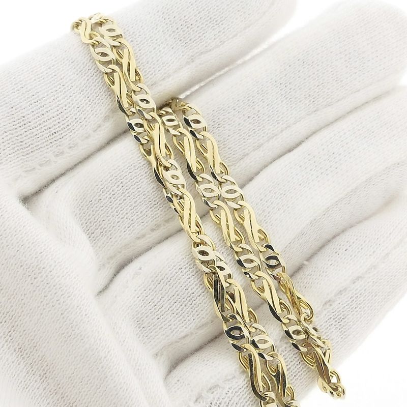 Image 5 of Two-tone gold infinity link chain