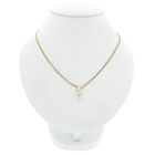Image 3 of Two-tone gold minimalist pendant with diamond; 0.04 ct. | Passione