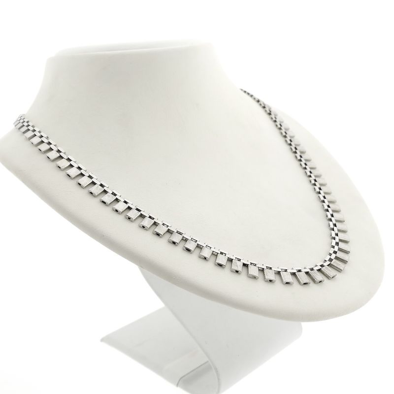 Image 3 of Matted white gold Cleopatra necklace.