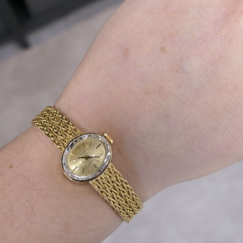 Image 20 of Rolex Precision; 18k gold ladies watch