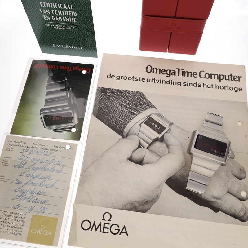 Image 4 of Omega Constealth 'Time Computer' 396.0812; Vintage LED watch from 1975 (with papers)