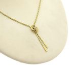Image 3 of Gold necklace with a fixed pendant and diamond; 0.005 ct. | 44.5 cm