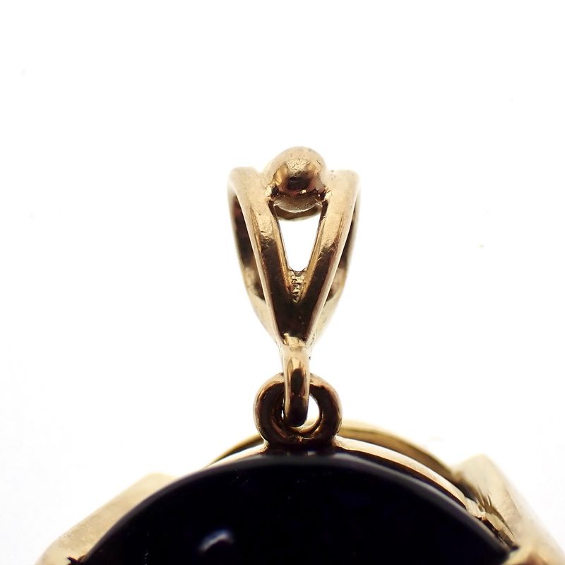 Image 5 of 18 carat gold pendant with large amethyst.
