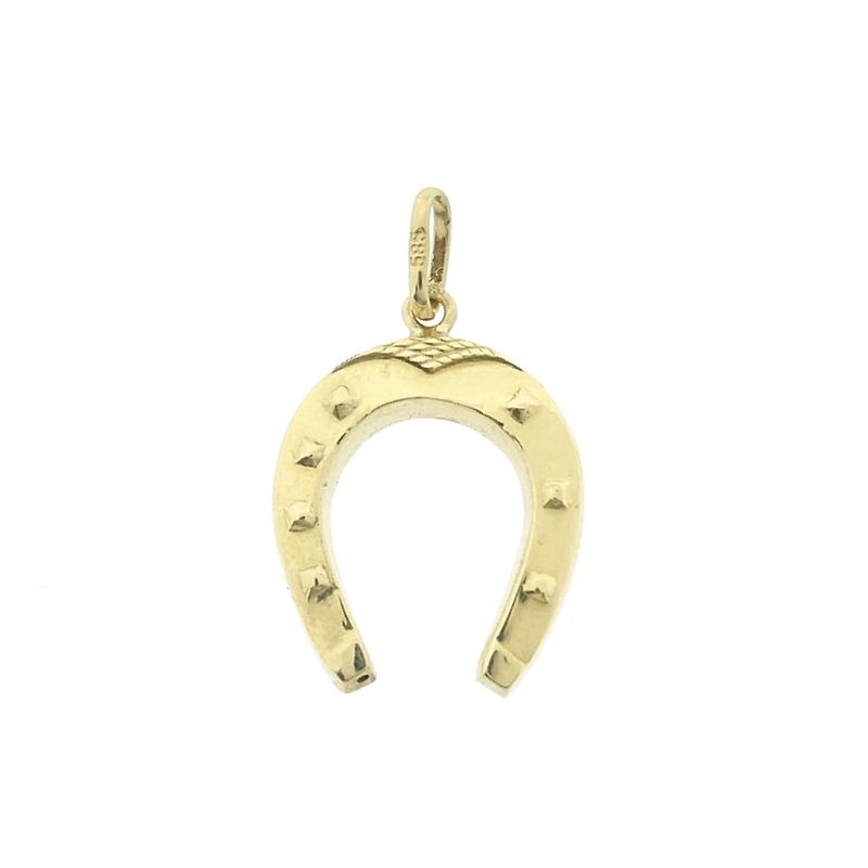Image 1 of Gold horseshoe pendant