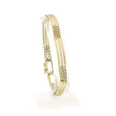 Image 1 of Gold gourmet/fantasy link bracelet; 20.5 cm | Cetas