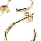 Image 6 of Tricolor gold stud earrings