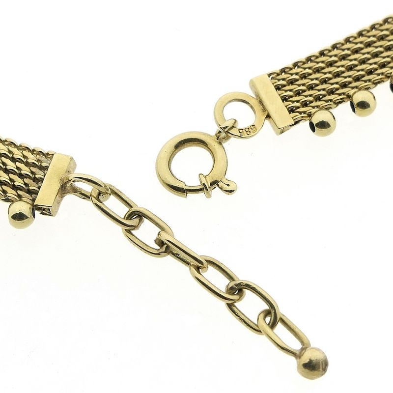 Image 4 of Gold mesh link necklace