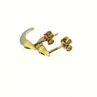 Image 3 of Bicolor gold stud earrings with diamond 0.06 ct.