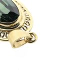 Image 5 of Gold pendant with synthetic green gemstone
