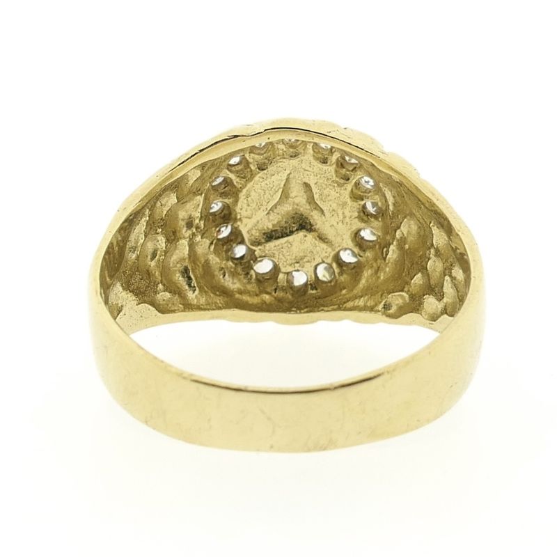 Image 4 of Gold ring with Mercedes logo