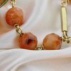 Image 8 of Carnelian bead necklace strung on gold