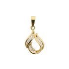 Image 1 of Gold pendant with zirconia stones