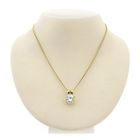 Image 3 of Gold subtle pendant with large zirconia