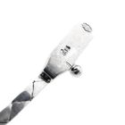 Image 10 of White gold necklace with fixed pendant of sapphires and diamonds; 0.14 ct.