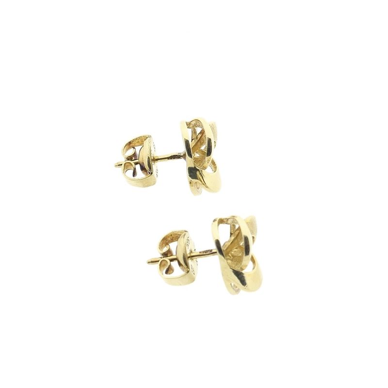 Image 8 of Gold stud earrings knot
