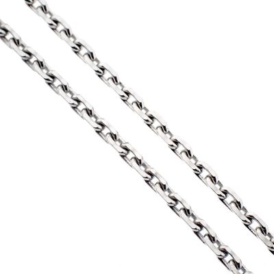 Image 2 of White gold thin anchor link necklace; Binder | 51 cm