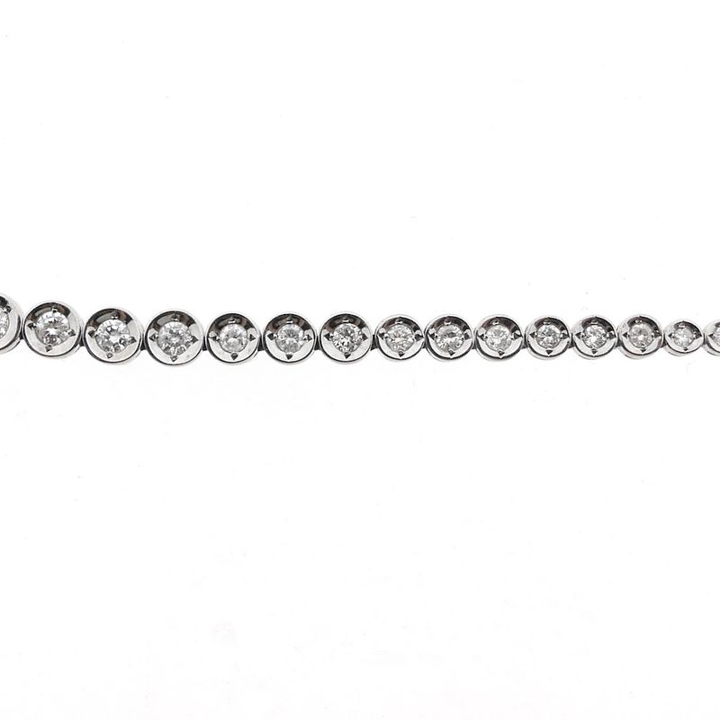 Image 4 of 18K white gold tennis necklace with 3.00 ct. diamonds | 42 cm