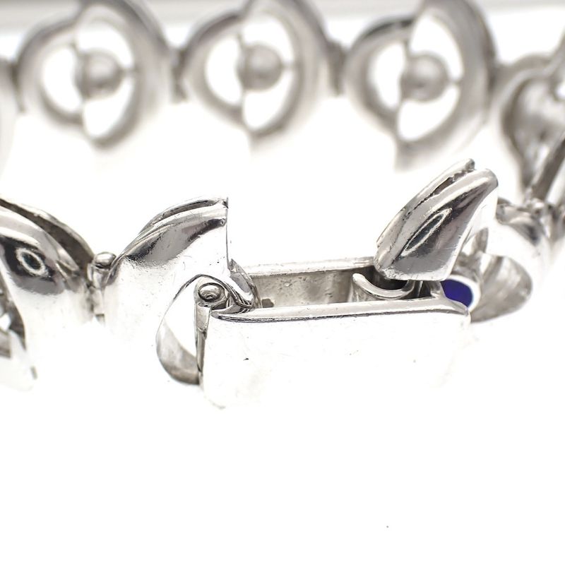 Image 2 of Silver bracelet with enamel eyes