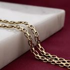 Afbeelding 2 van Gouden fantasie/ankerschakel ketting