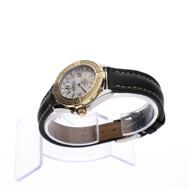 Image 16 of Breitling B-Class / Cockpit D67365; 18k gold/steel women's watch with mother-of-pearl dial
