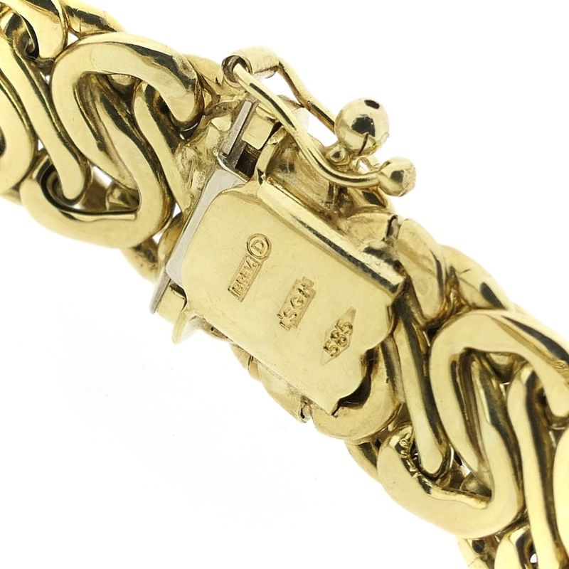 Image 3 of Gold French gourmet link bracelet