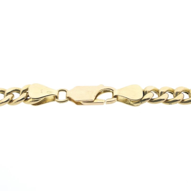 Image 4 of Gold gourmet link chain | 63 cm