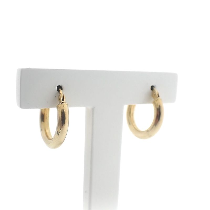 Image 1 of Gold subtle earrings | Ø 16 mm