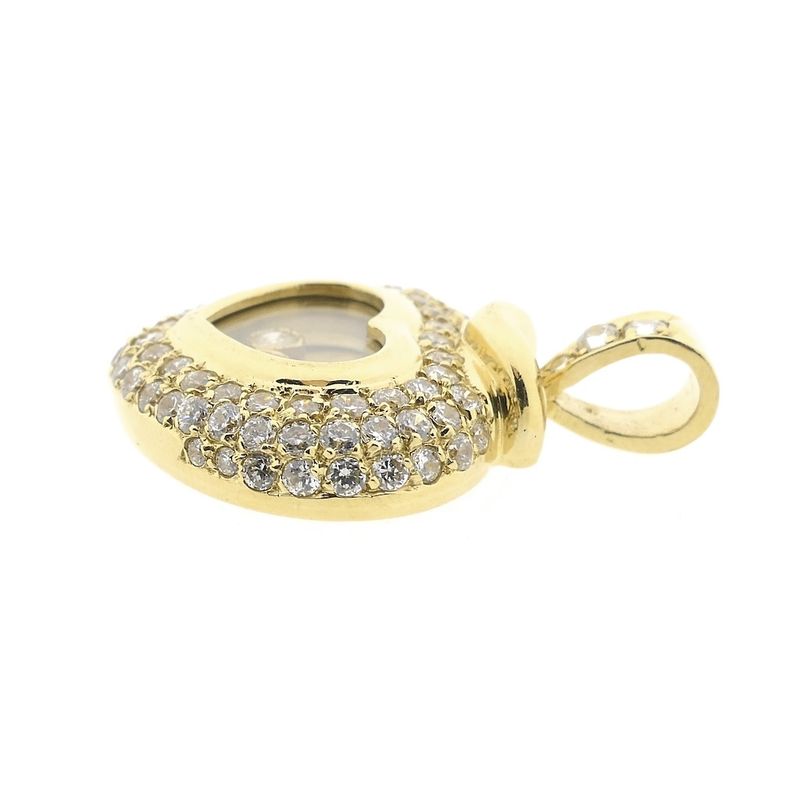 Image 5 of Gold heart pendant with zirconia