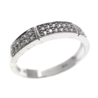 Image 1 of Silver pavé ring with zirconia