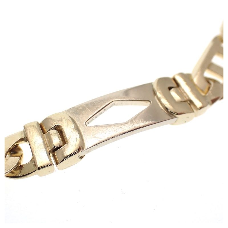 Image 2 of Two-tone gold link bracelet with diamonds