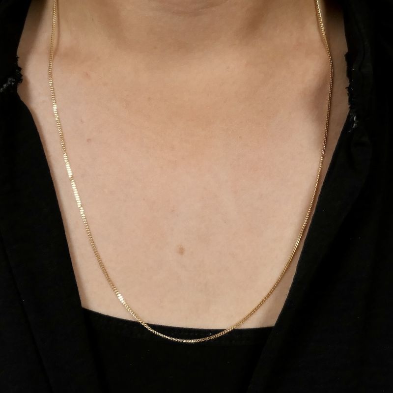 Image 9 of Gold gourmet link chain | 60 cm