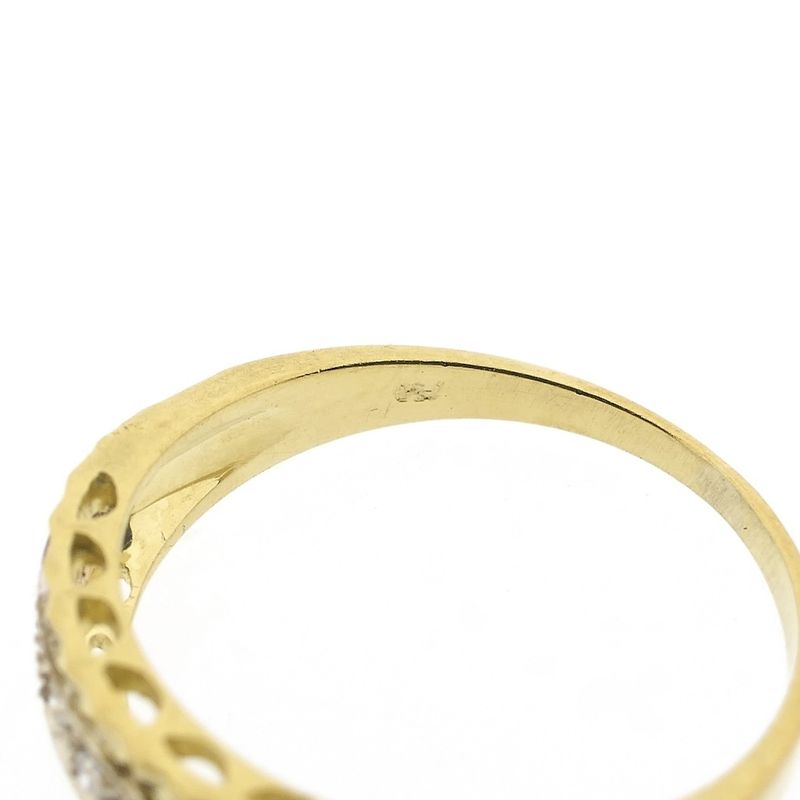Image 7 of 18 carat yellow gold ring with diamonds | 0.07 ct.