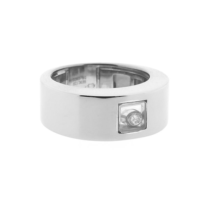 Image 9 of White gold Chopard Happy Diamonds ring; 0.05 ct.