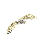 Afbeelding 3 van Bicolor gouden broche met diamanten; 0,60 ct.