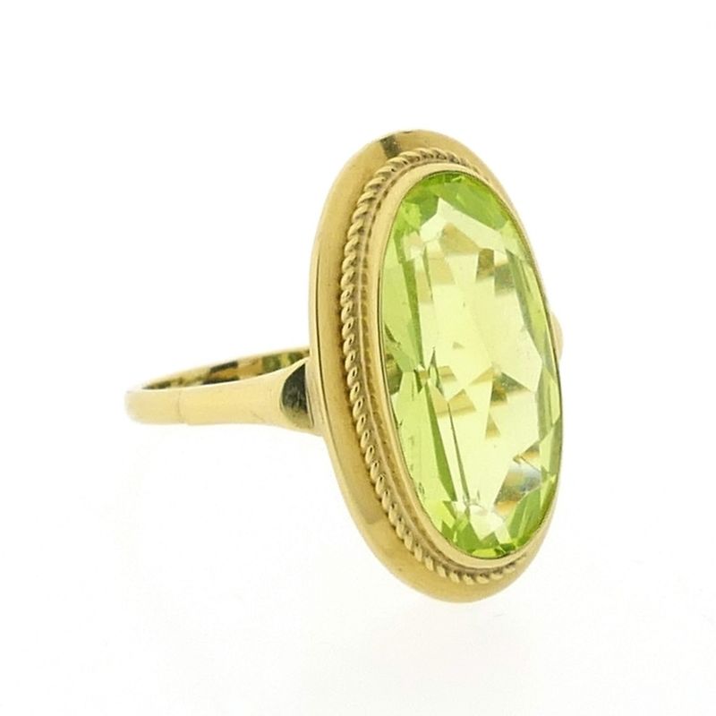 Image 5 of Gold ring with synthetic gemstone from the 60s | Vintage